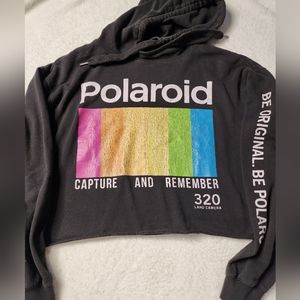 Polaroid cropped hoodie